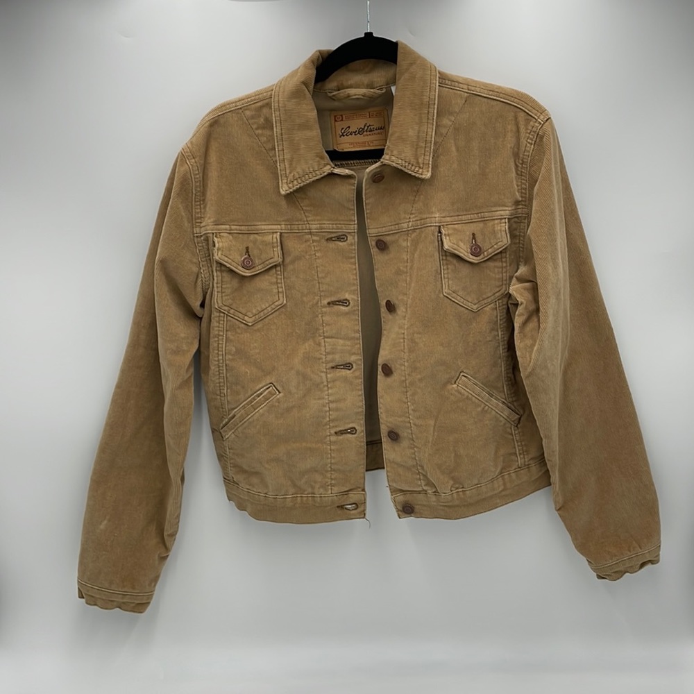 VINTAGE LEVI'S CORDUROY TRUCKER JACKET SIZE 8/10 MISSES